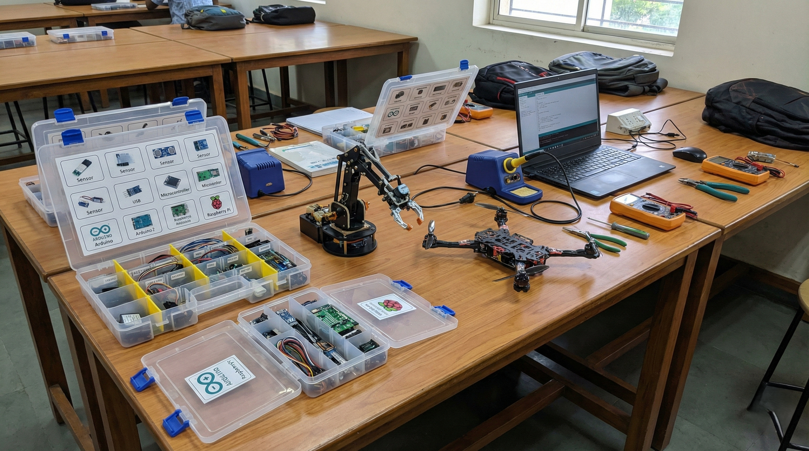 Robotics equipment, drones, and innovation kits